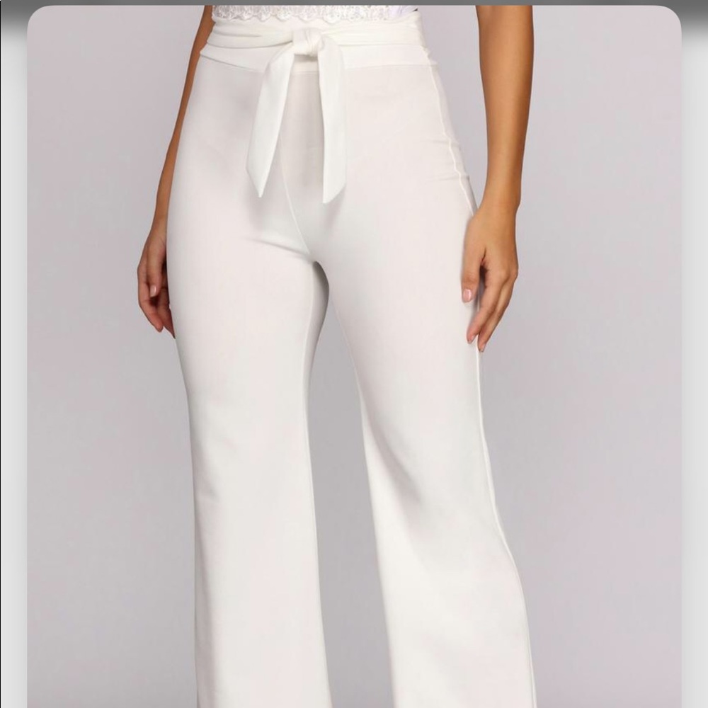 Windsor chic tie waist pants